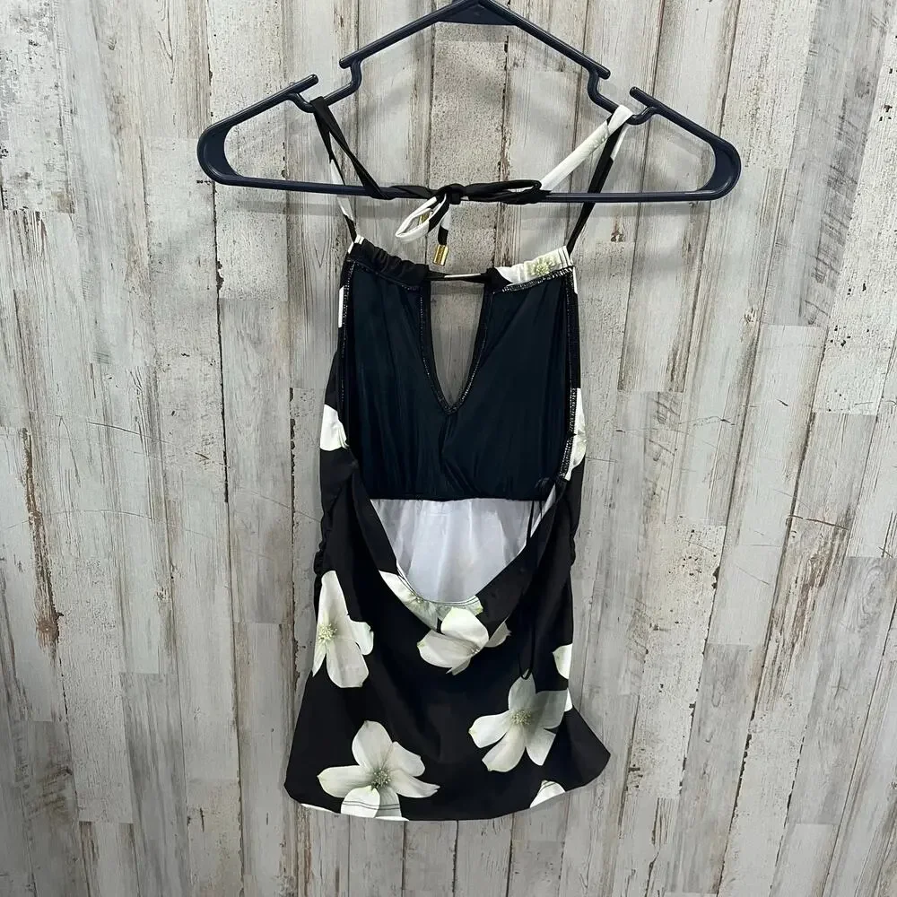 New Ralph Lauren Swim Tankini Top Villa Floral High Neck LROHQ89 Sz 6